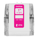 Brother CZ1004 Rotolo di etichette originali di dimensioni personalizzate - Larghezza 25 mm x 5 metri - Zero Ink