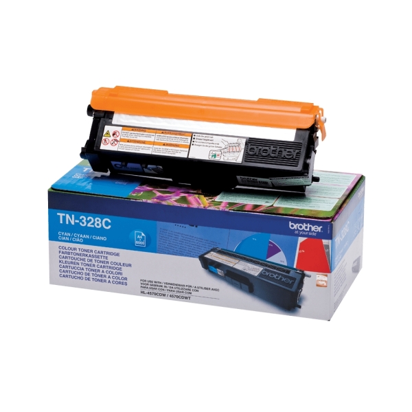Brother TN328 Ciano Cartuccia toner originale - TN328C Brother TN328 Ciano Cartuccia toner originale - TN328C