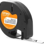 Dymo LetraTag S0718850 Nastro adesivo per etichette tessili originale per etichettatrice - Testo nero su sfondo bianco - Larghezza 12 mm x 2 metri (18769)