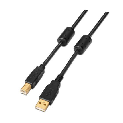Cavo USB 2.0 per stampante Aisens di altissima qualità con ferrite - Tipo A maschio a Tipo B maschio - 3