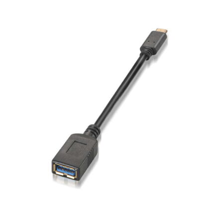 Cavo USB 3.1 Gen1 5Gbps 3A Aisens - Tipo USB-C/M-A femmina - 15 cm - Colore nero