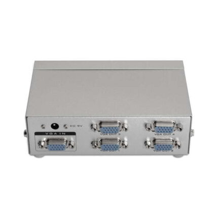 Aisens SVGA Duplicatore per 4 monitor con alimentazione - Colore argento