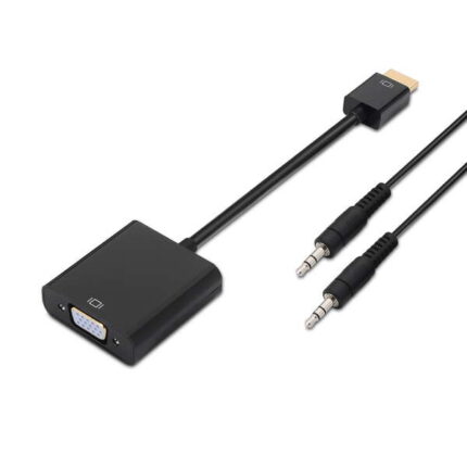 Aisens Convertitore HDMI a SVGA+Audio - HDMI A maschio-SVGA femmina+JACK 3