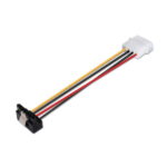 Aisens Cavo SATA alimentazione angolato con ancoraggi - Molex 4 pin/M-SATA femmina - 16 cm - 100% rame - Colore nero
