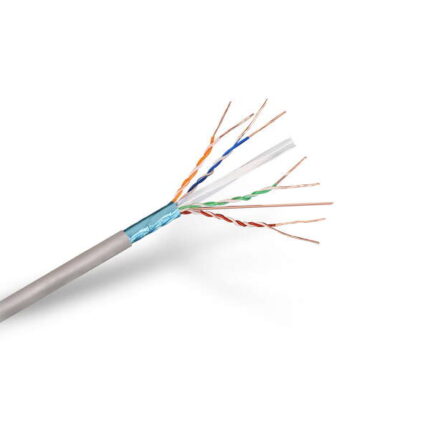 Aisens Cavo di rete RJ45 Cat.6 FTP rigido AWG24 - Bobina da 100 m 100% rame per l'installazione - Colore grigio