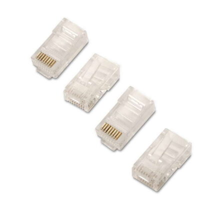 Aisens Confezione da 10 connettori RJ45 a 8 fili Cat.6 AWG24 - Colore trasparente