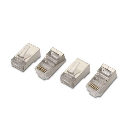 Aisens Confezione da 10 connettori RJ45 a 8 fili FTP Cat.6 AWG24 - Colore argento