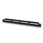 Aisens Patch Panel a 24 porte RJ45 Cat.6 UTP - 19" 1U Dual IDC - Colore nero