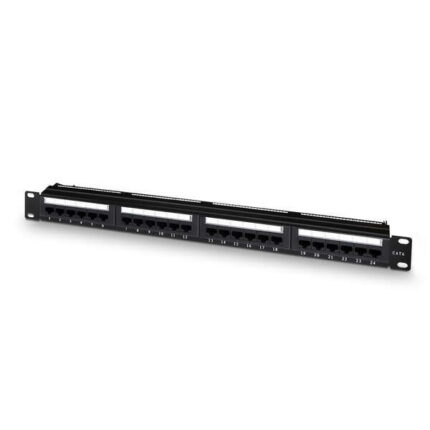 Aisens Patch Panel a 24 porte RJ45 Cat.6 UTP - 19" 1U Dual IDC - Colore nero