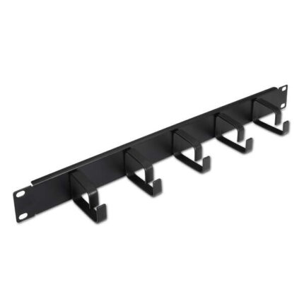 Aisens Organizer per cavi metallico con 5 anelli - 19" 1U - Colore nero