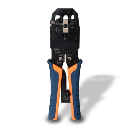 Aisens Pinza metallica a cricchetto per crimpatura RJ10/RJ11/RJ12/RJ45 - Colore nero