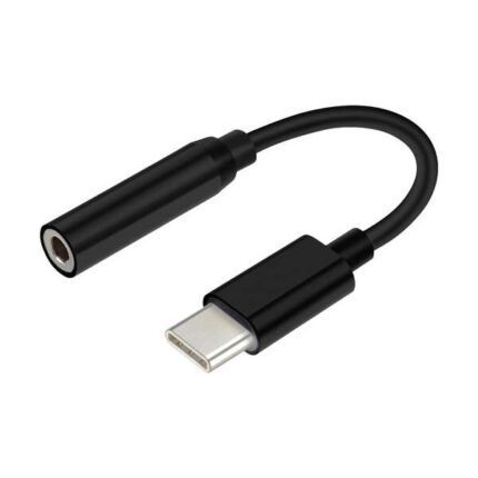 Aisens Convertitore USB-C ad Audio - Frequenza di campionamento 384KHz 32Bit - USB-C/M-JACK 3.5/H - 15cm - Colore Nero