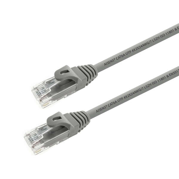 Aisens Cavo di rete patch RJ45 LSZH Cat.6A 500 MHZ UTP AWG24 - 10 m - Senza alogeni - 10 Gigabit/s - Colore grigio Aisens Cavo di rete patch RJ45 LSZH Cat.6A 500 MHZ UTP AWG24 - 10 m - Senza alogeni - 10 Gigabit/s - Colore grigio