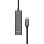 Aisens HUB USB 3.1 USB-C - USB-C maschio a 4xTipo A femmina - 15 cm - Colore grigio