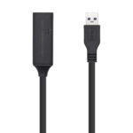 Aisens Cavo USB 3.0 prolunga con amplificatore e alimentatore - Tipo A/M-A/H - 15 m - Colore nero