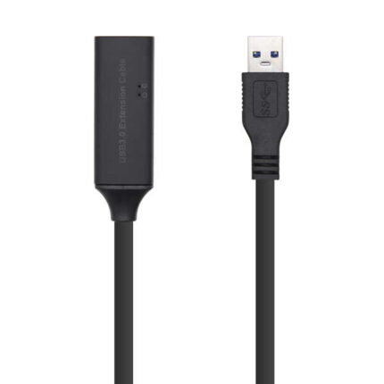Aisens Cavo USB 3.0 prolunga con amplificatore e alimentatore - Tipo A/M-A/H - 15 m - Colore nero