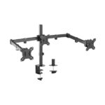 Aisens Supporto da tavolo girevole e inclinabile per 3 monitor (13"-27") - Colore nero