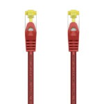 Aisens Cavo di rete patch RJ45 LSZH Cat.7 600 MHz S/FTP PIMF AWG26 - 25 cm - Colore rosso