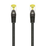 Aisens Cavo di rete patch RJ45 LSZH Cat.7 600 MHz S/FTP PIMF AWG26 - 25 cm - Colore nero