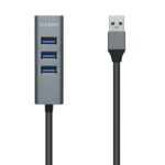 Hub USB 3.0 Aisens in alluminio - Tipo A maschio a 4xTipo A femmina - 10 cm