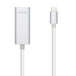 Aisens Convertitore USB3.1 Gen1 USB-C a Ethernet Gigabit 10/100/1000 Mbps - 15 cm - Colore argento
