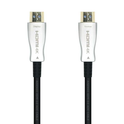 Cavo HDMI V2.0 AOC (Active Optical Cable) Premium Alta Velocità/ HEC 4K@60HZ 18GBPS - A/M-A/M - 15m - Colore Nero