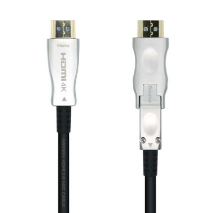 Cavo HDMI V2.0 AOC (Active Optical Cable) smontabile Premium ad alta velocità / HEC 4K@60Hz 4:4:4 18Gbps - A/M-D/A/M - 15 m - Colore nero