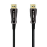 Cavo HDMI V2.1 AOC (Active Optical Cable) in fibra ottica ultraveloce UHS 8K@60Hz 4K@120Hz 4:4:4 48Gbps - A/M-A/M - 100 m - Colore nero