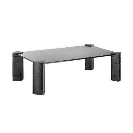 Aisens Supporto elevatore in vetro per monitor/portatile - Colore nero