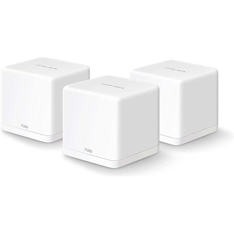Mercusys H30G Sistema Wi-Fi Mesh AC1300 Dual Band - 3 unità Halo - Copertura fino a 260 m² - Roaming senza interruzioni Mercusys H30G Sistema Wi-Fi Mesh AC1300 Dual Band - 3 unità Halo - Copertura fino a 260 m² - Roaming senza interruzioni