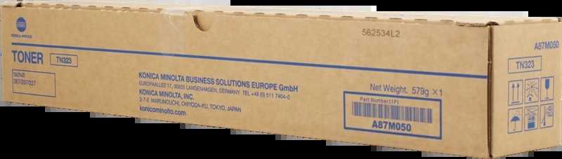 Konica Minolta TN323 Nero Cartuccia toner originale - A87M050 Konica Minolta TN323 Nero Cartuccia toner originale - A87M050