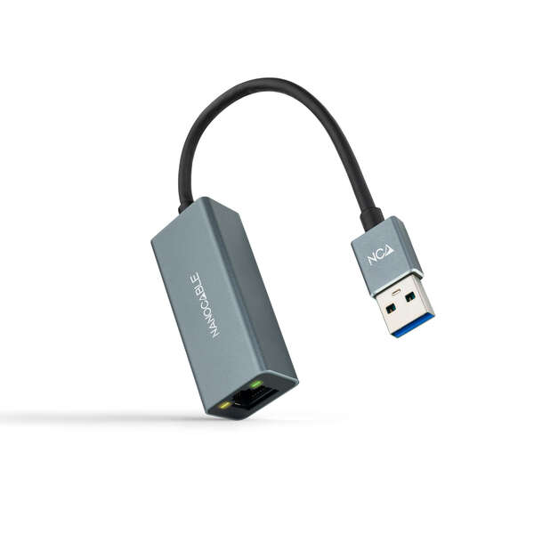 Nanocavo Adattatore di rete USB 3.0 a Ethernet Gigabit 10/100/1000 Mbps Nanocavo Adattatore di rete USB 3.0 a Ethernet Gigabit 10/100/1000 Mbps
