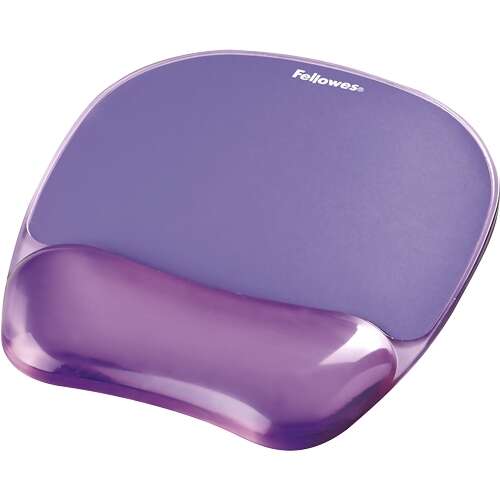 Fellowes Crystal Tappetino con poggiapolsi in gel - Resistente alle macchie - 20x23 cm - Colore viola Fellowes Crystal Tappetino con poggiapolsi in gel - Resistente alle macchie - 20x23 cm - Colore viola