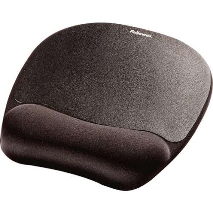Fellowes Tappetino con poggiapolsi in memory foam - Comfort eccezionale - Colore nero