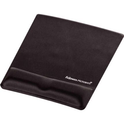 Fellowes Tappetino con poggiapolsi in schiuma ergonomica - Progettato per evitare dolori al polso - Colore nero