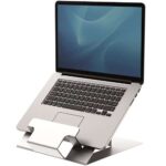 Fellowes Hylyft Supporto per laptop - Design minimalista - Pieghevole - Regolabile in 6 altezze - Colore grigio