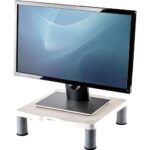Fellowes Supporto standard per monitor - Regolabile su 3 altezze - Piedini antiscivolo - Fino a 27 kg - Colore grigio