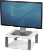 Fellowes Supporto per monitor Premium - Regolabile su 5 altezze - Fino a 36 kg - Colore grigio