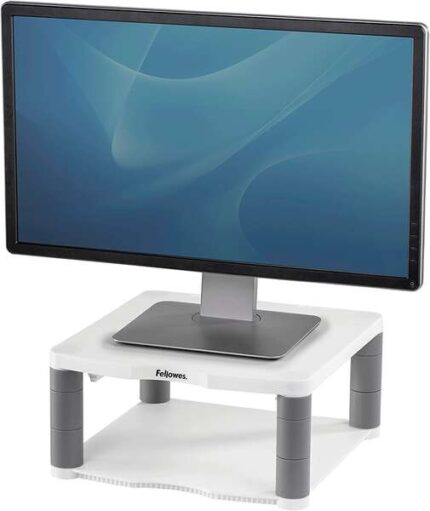 Fellowes Supporto per monitor Premium - Regolabile su 5 altezze - Fino a 36 kg - Colore grigio