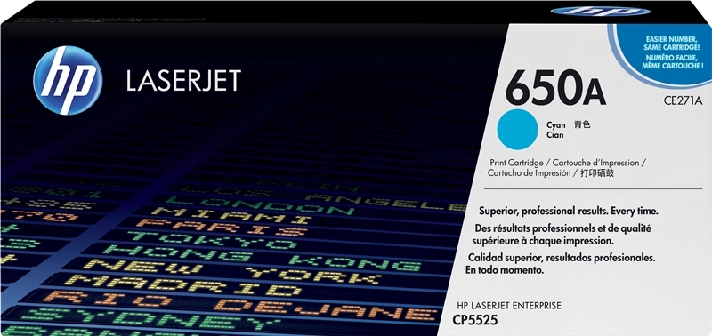 Cartuccia toner originale HP CE271A ciano - 650A Cartuccia toner originale HP CE271A ciano - 650A