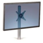 Fellowes Accessorio braccio singolo per postazione di lavoro Lotus - Regolabile in altezza - Fino a 27 pollici e 7 kg - Colore argento