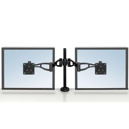 Fellowes Professional Series Braccio doppio per monitor - Regolabile in altezza - Regolabile in profondità - Regolabile in inclinazione - Fino a 10 kg - Colore nero
