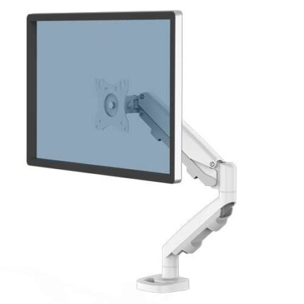 Fellowes Eppa Braccio per monitor singolo - Fino a 39" e 8 kg - Regolazione con molla a gas - Colore bianco