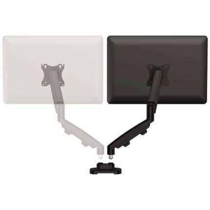 Fellowes Eppa Kit di conversione per doppio monitor - Fino a 39" e 8 kg - Regolabile con molla a gas - Colore nero