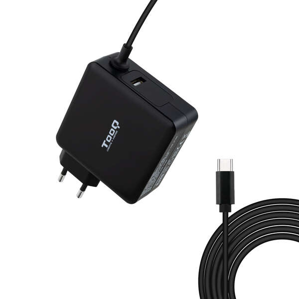 Tooq Caricabatterie universale per laptop 90W USB-C - Compatibile con PD - Cavo da 1 Tooq Caricabatterie universale per laptop 90W USB-C - Compatibile con PD - Cavo da 1