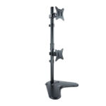 Tooq Supporto da tavolo per 2 monitor verticali da 17"-32" - Girevole e inclinabile - Peso max 9 kg x braccio - VESA 100x100 mm