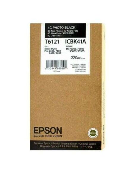 Epson T6121 Nero Foto Cartuccia d'inchiostro originale - C13T612100