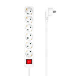 Aisens Presa multipla a 6 uscite con interruttore e cavo 3×1