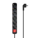 Aisens Presa multipla a 6 uscite con interruttore e cavo 3×1