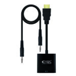 Nanocavo Convertitore HDMI a SVGA+audio - HDMI A/M-SVGA/H+Jack 3.5/H - 10 cm+1
